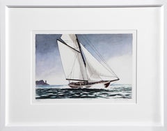 Sailing 4, lithographie réaliste américaine de John McNulty