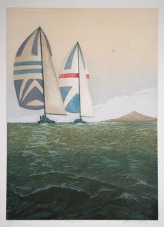 Sailing Away, aquatinte réaliste américaine de John McNulty