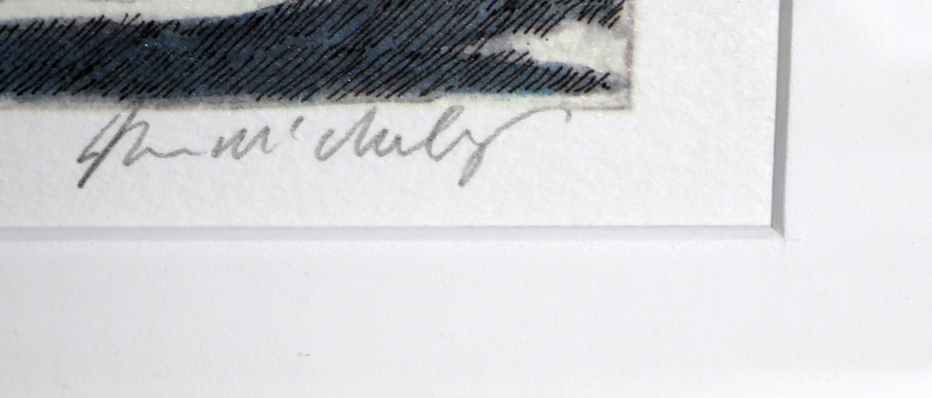 Segeln I, amerikanische realistische Lithographie von John McNulty im Angebot 1