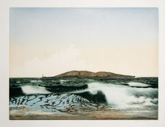 Waves, aquatinte réaliste américaine de John McNulty