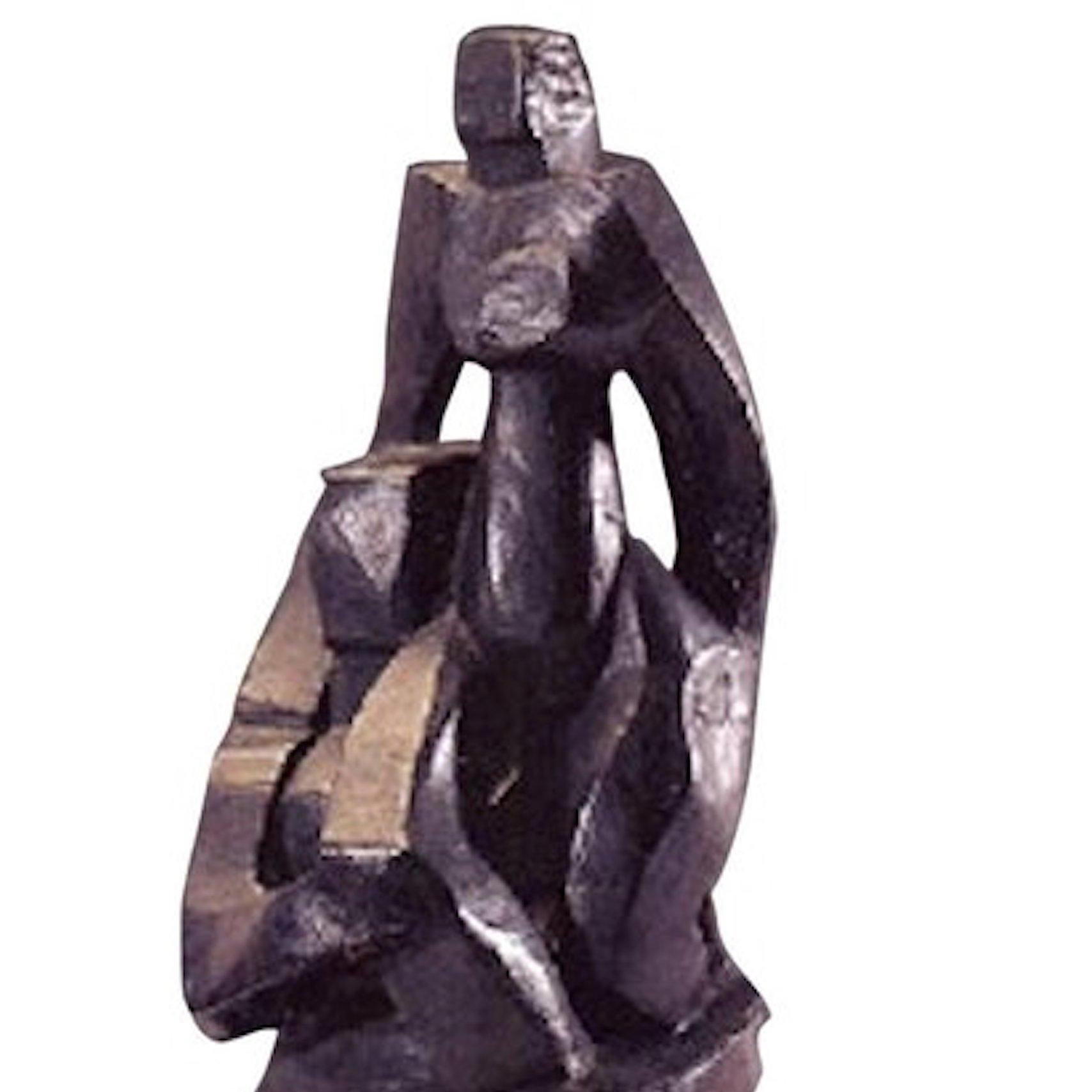 The Acrobats - Gold Figurative Sculpture by John Melville