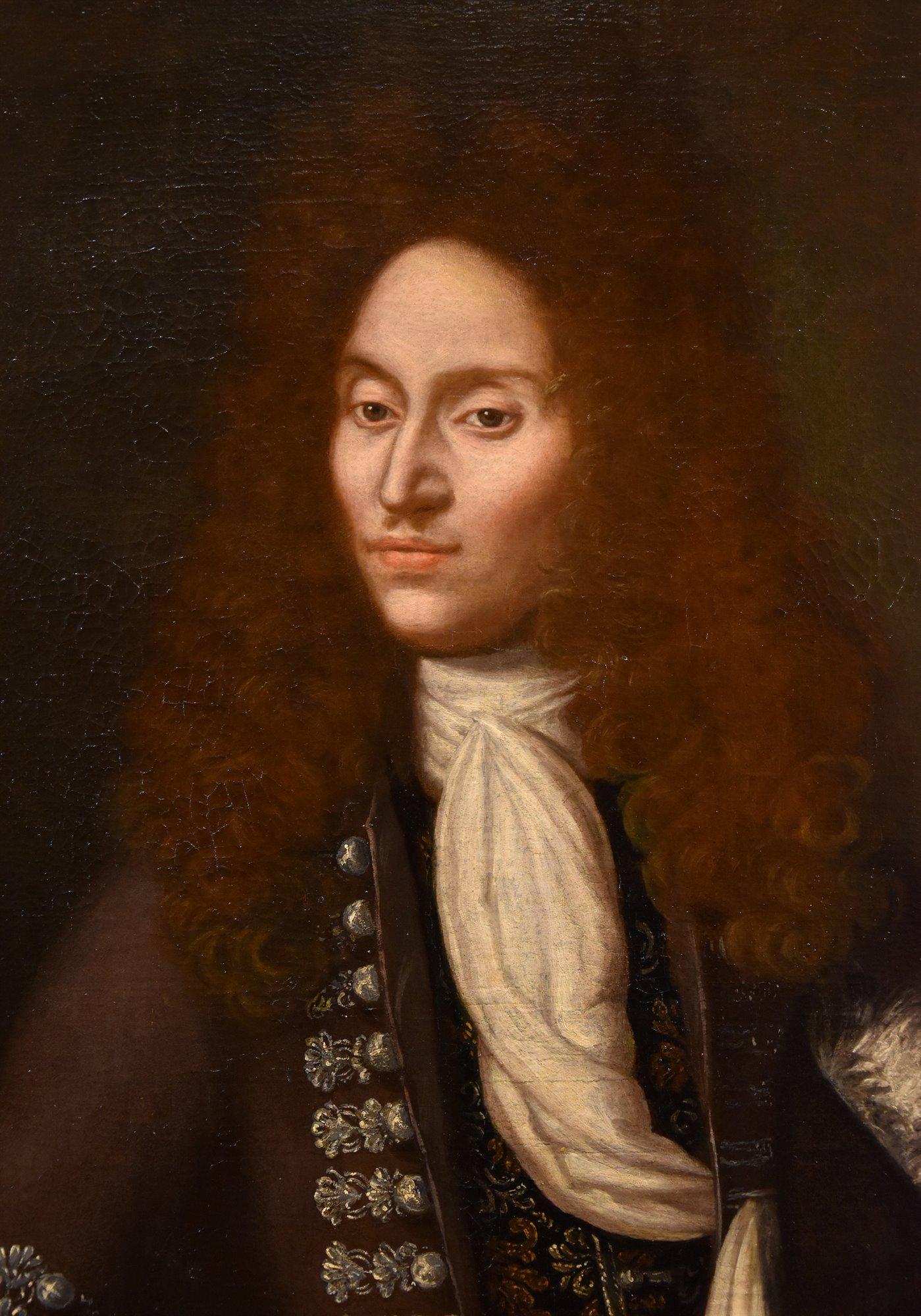 Portrait Gentleman Wright Man 17th Century Paint Oil on canvas Old master For Sale 7