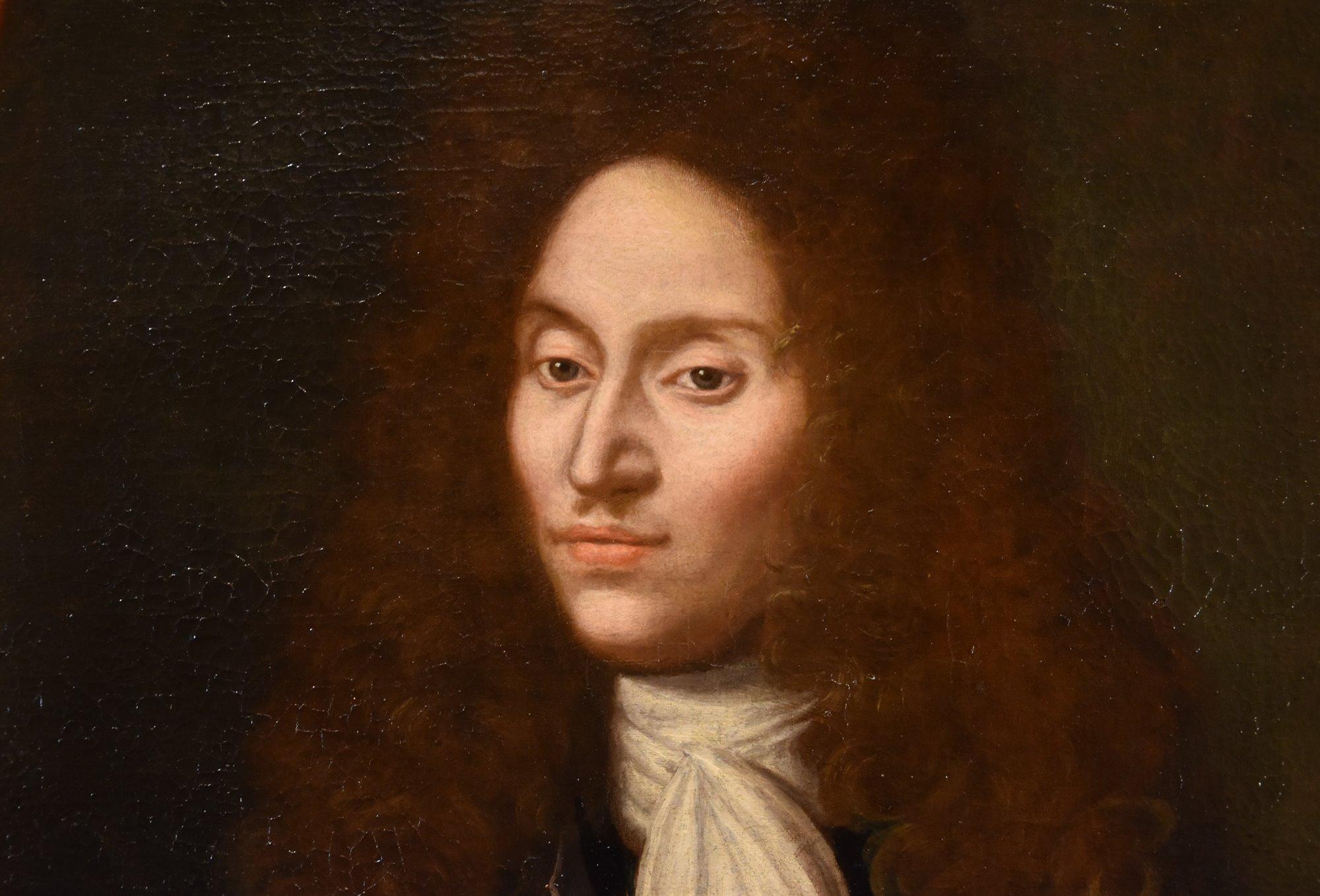 Portrait Gentleman Wright Man 17th Century Paint Oil on canvas Old master For Sale 8