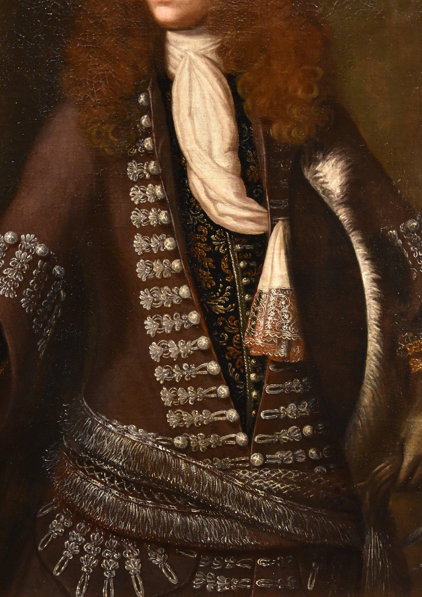 Portrait Gentleman Wright Man 17th Century Paint Oil on canvas Old master For Sale 10