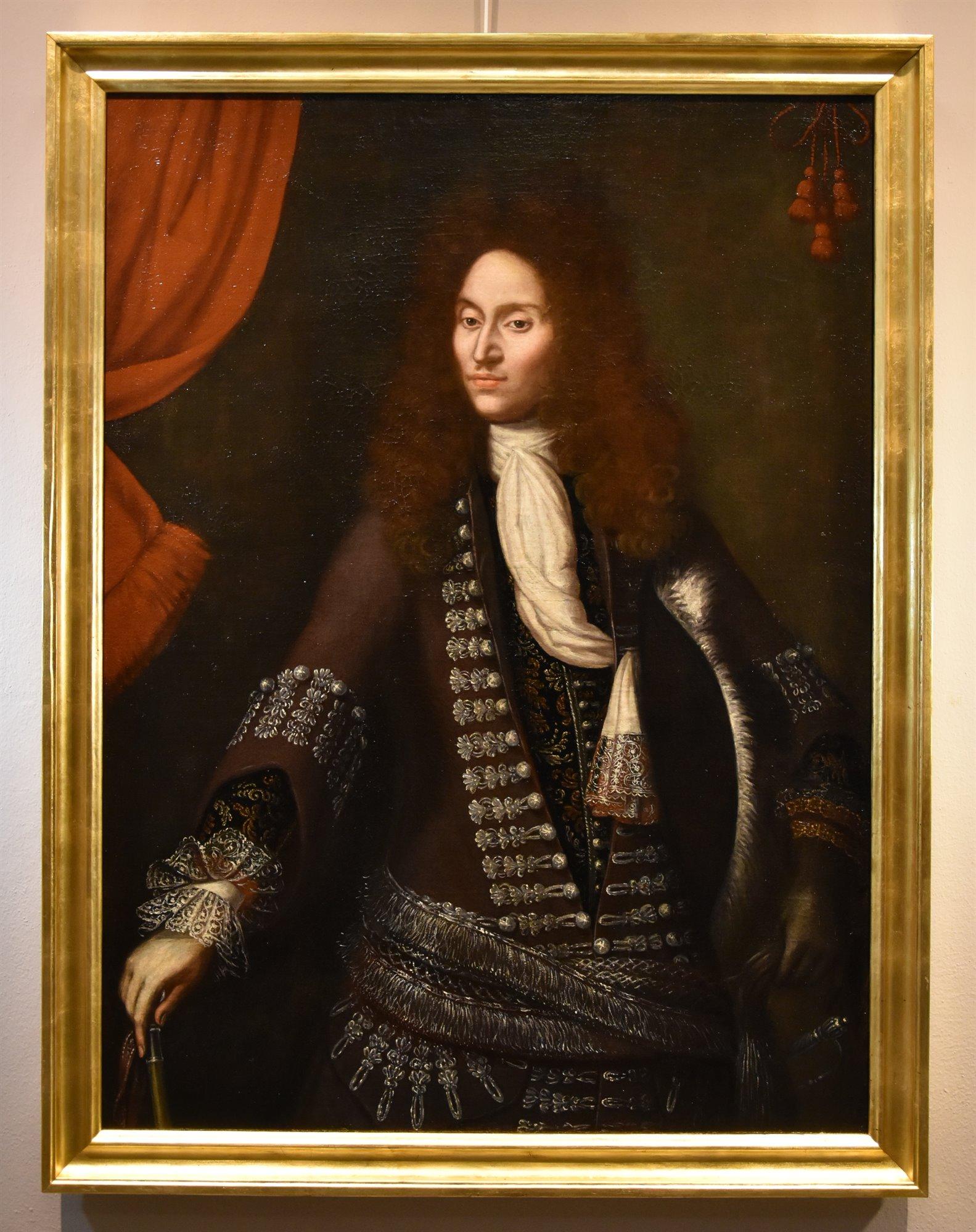 Portrait Gentleman Wright Man 17th Century Paint Oil on canvas Old master - Old Masters Painting by John Michael Wright (London, 1617 – London, 1694) 