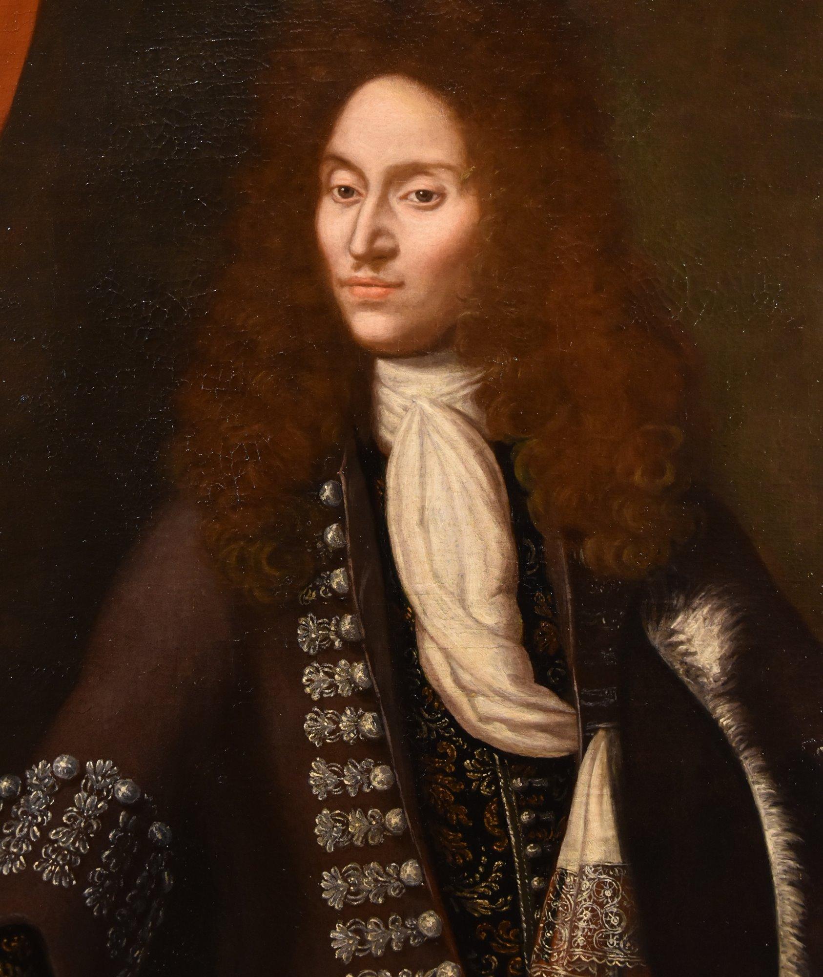 Portrait Gentleman Wright Man 17th Century Paint Oil on canvas Old master For Sale 3