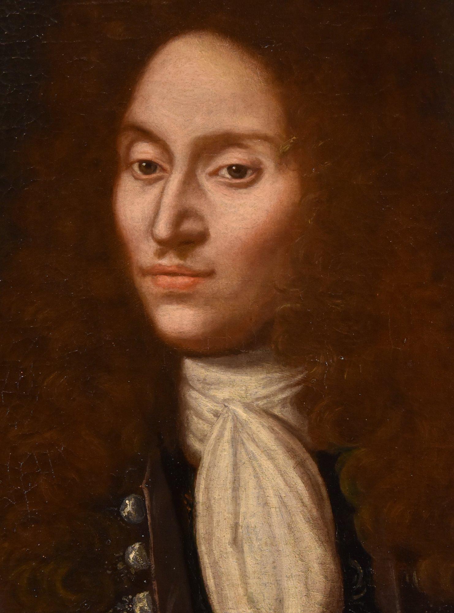 Portrait Gentleman Wright Man 17th Century Paint Oil on canvas Old master For Sale 4