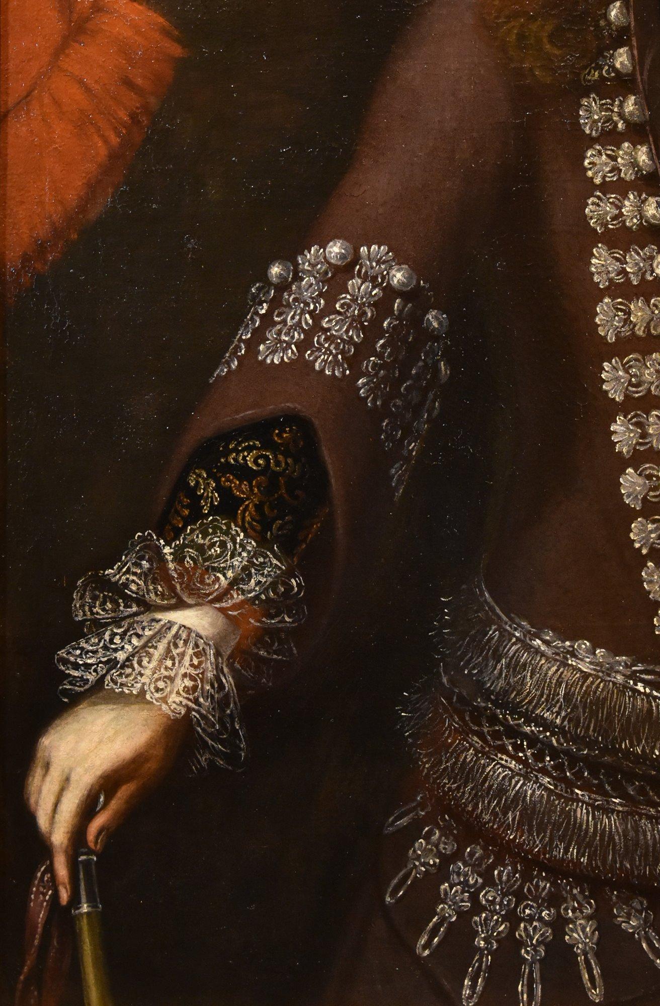 Portrait Gentleman Wright Man 17th Century Paint Oil on canvas Old master For Sale 5