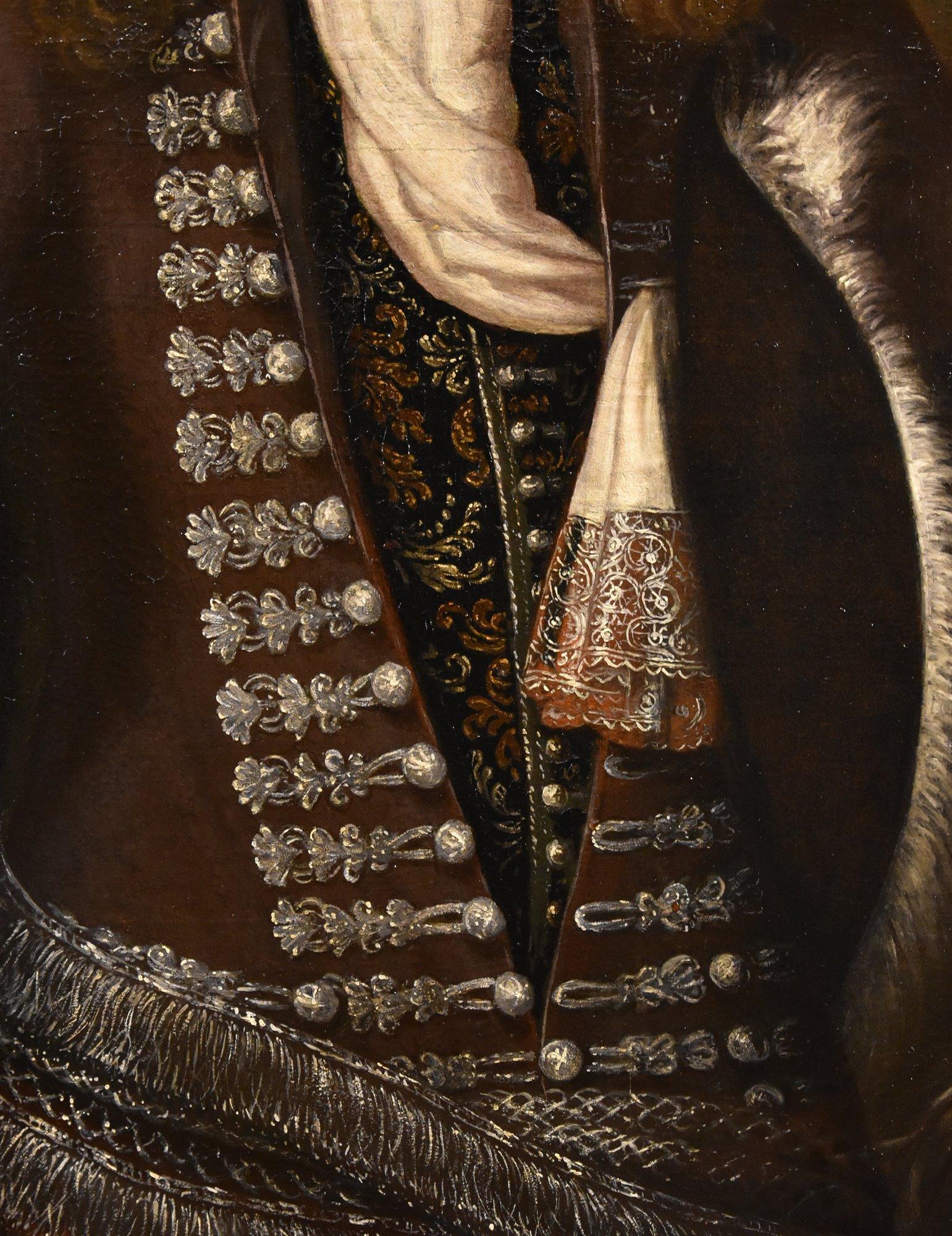 Portrait Gentleman Wright Man 17th Century Paint Oil on canvas Old master For Sale 6