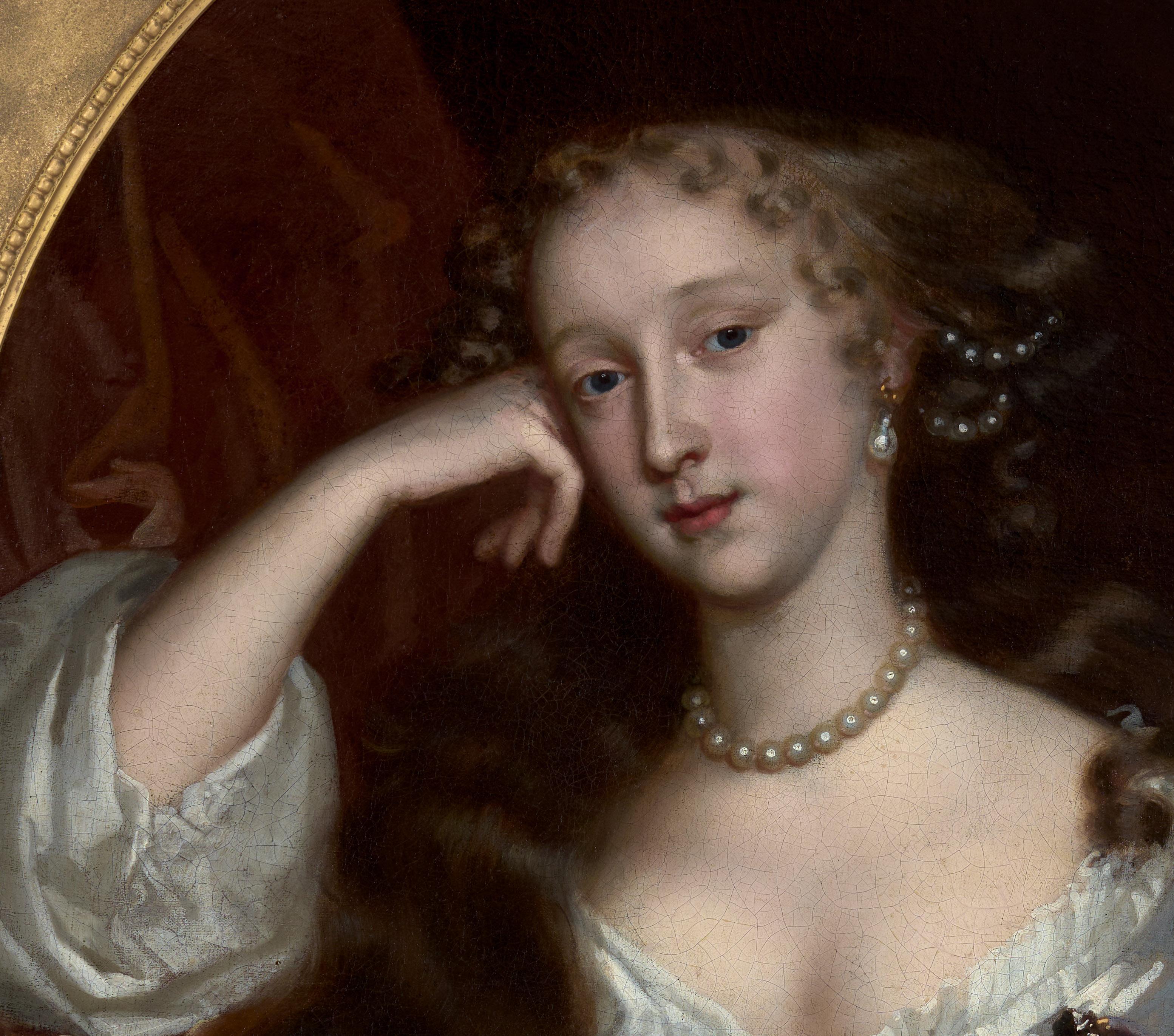 Portrait of a Lady, Elizabeth Fane, Countess Westmoreland in Silver Dress, oil For Sale 4