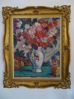Nature morte post-impressionniste du 20ème siècle de John Michaux Huile sur panneau
