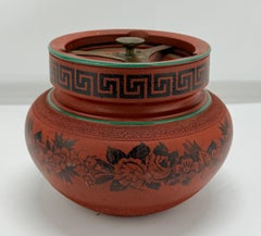 John Middleton English Redware Neoclassical Style Humidor, c. 1900