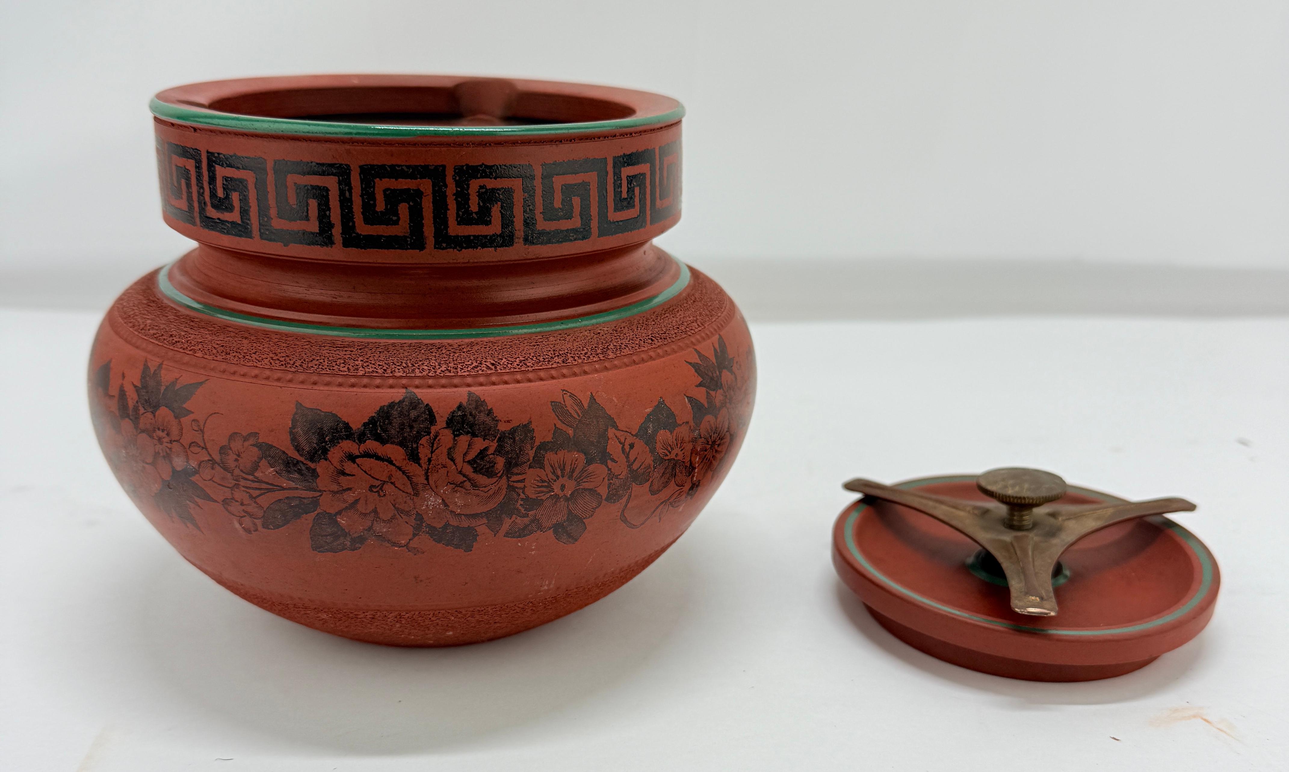 Englischer Humidor aus rotem Geschirr im neoklassischen Stil von John Middleton, um 1900 im Angebot 2
