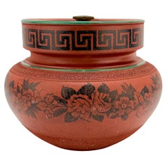 John Middleton English Redware Neoclassical Style Humidor, c. 1900