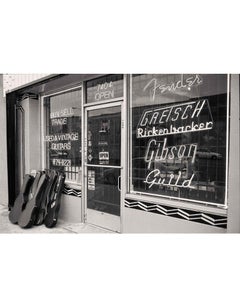 Vintage Gitarren-Shop, Sonnenuntergang-Regal