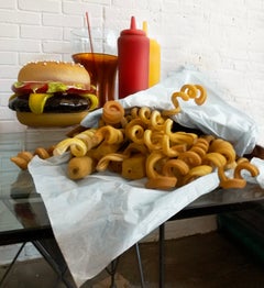 John Miller Blue Plate Special Fries 2008 Sculptures en verre soufflé Pop Art