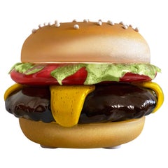 John Miller Plato azul especial Hamburguesa 2008 Escultura de vidrio soplado Pop Art