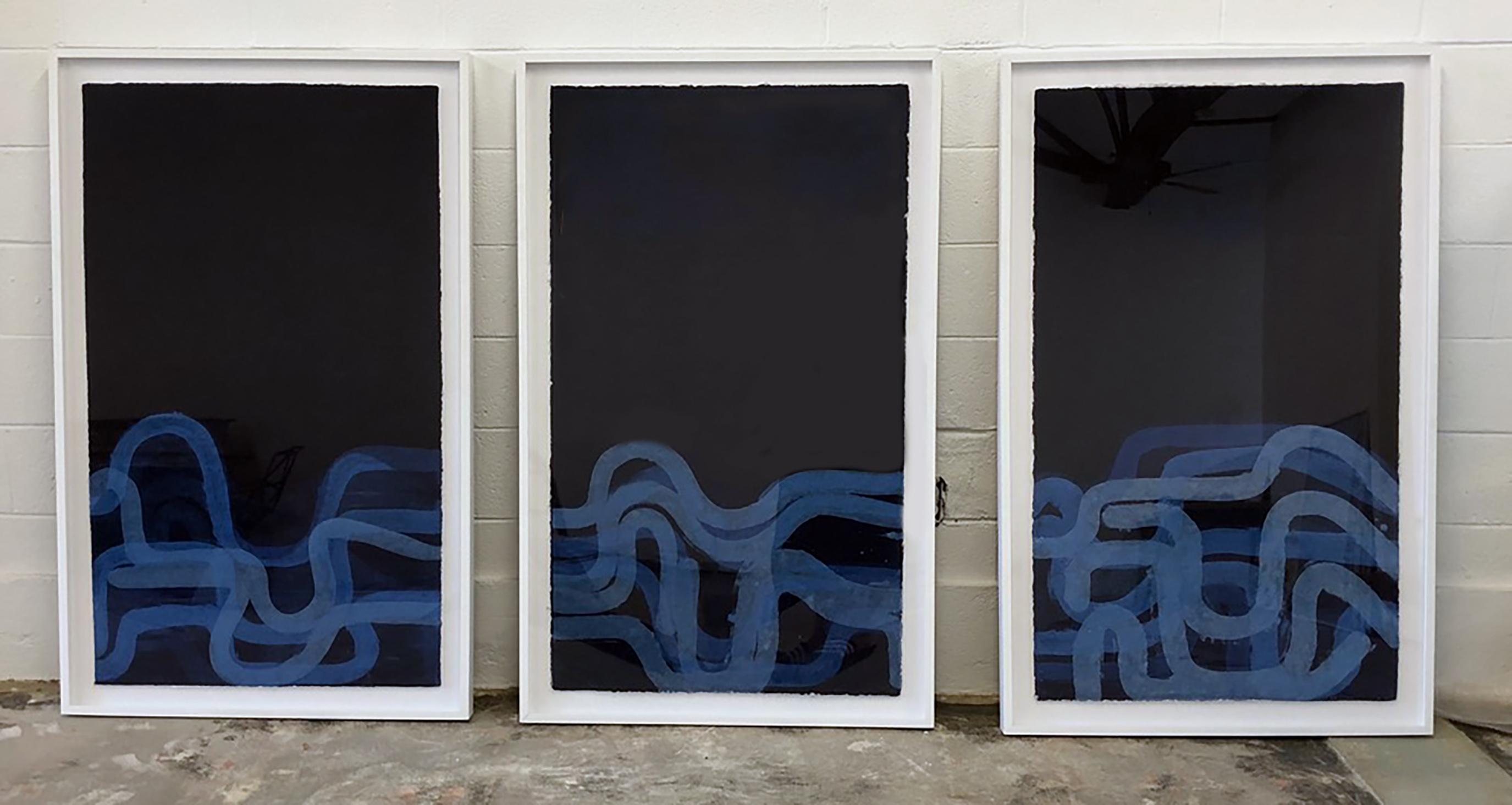 ohne Titel (Schwarz), Abstract Painting, von John Millie