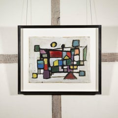 Coloured Grid, no.IX (July) - 20th Century Colourful Abstract Gouache Painting