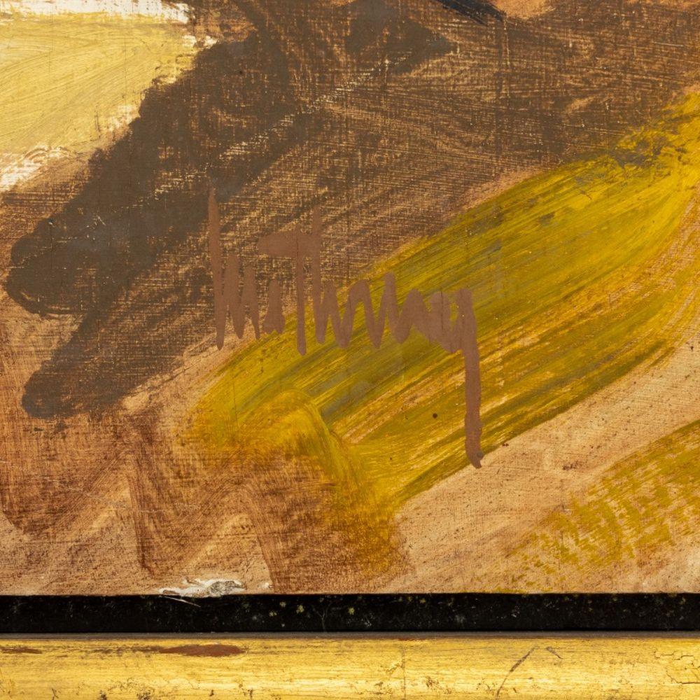 Abstract Forest Clearing - Brown Landscape Painting by John Milton Metheany III