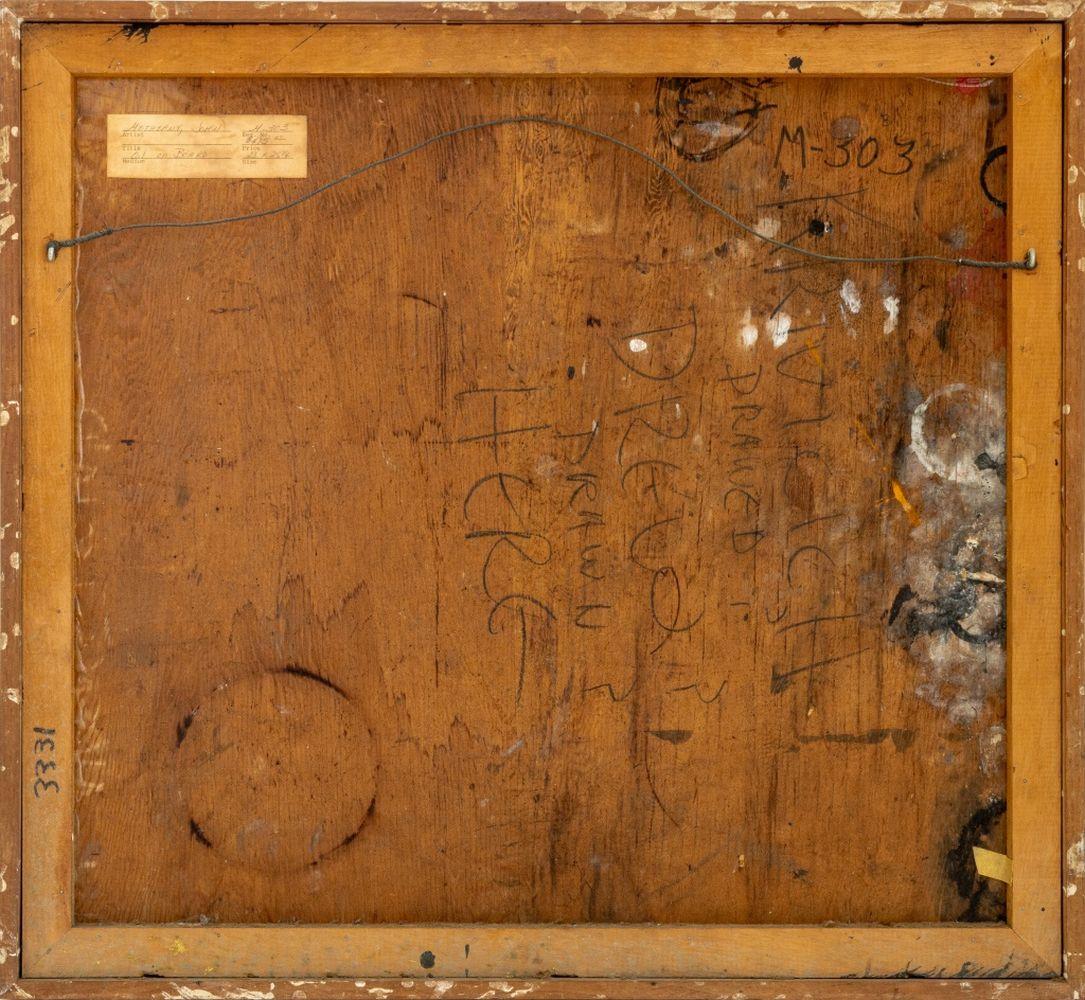 John Milton Metheany III (American, 1935-2020), Abstract Forest Clearing, Oil on Board, signed lower right, label to verso, giltwood frame. Image: 23