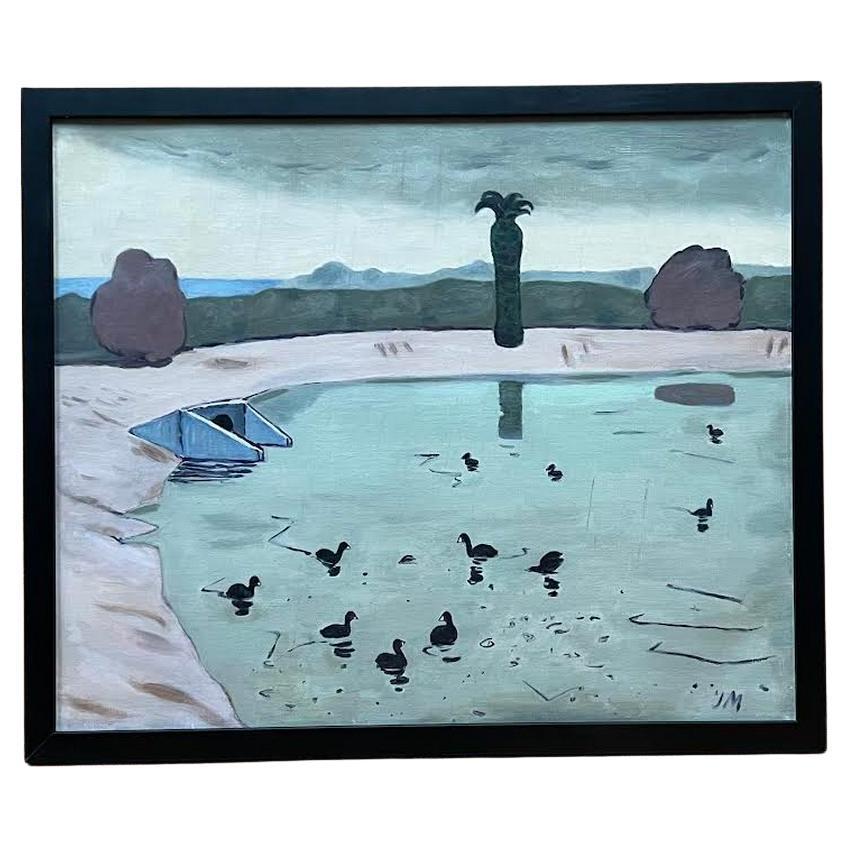 „Duck Lake“ Kalifornien-expressionistische Öllandschaft des Expressionismus von John Mitchell Martin