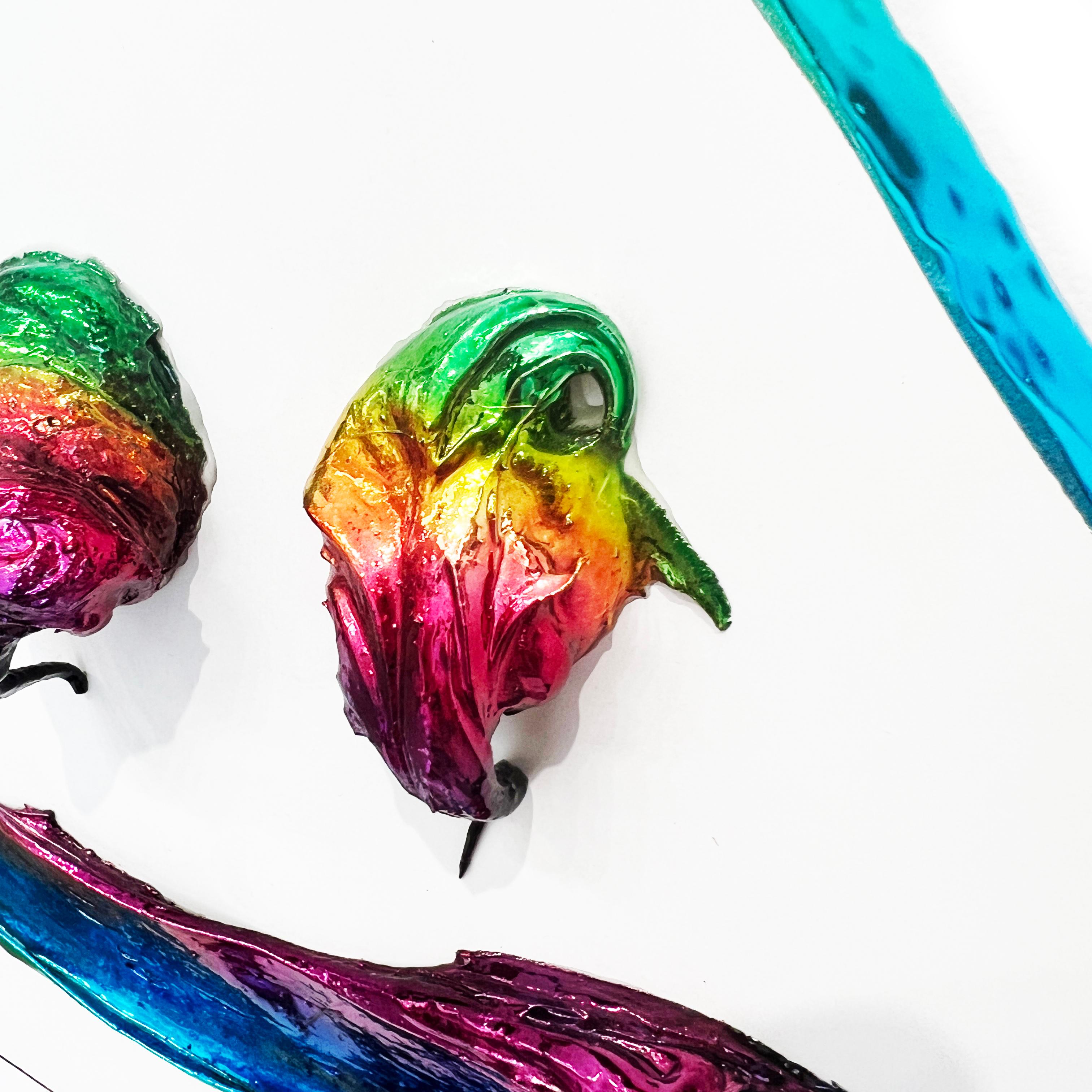 « 007 » - Masque sculptural coloré en chrome de John Monn en vente 3