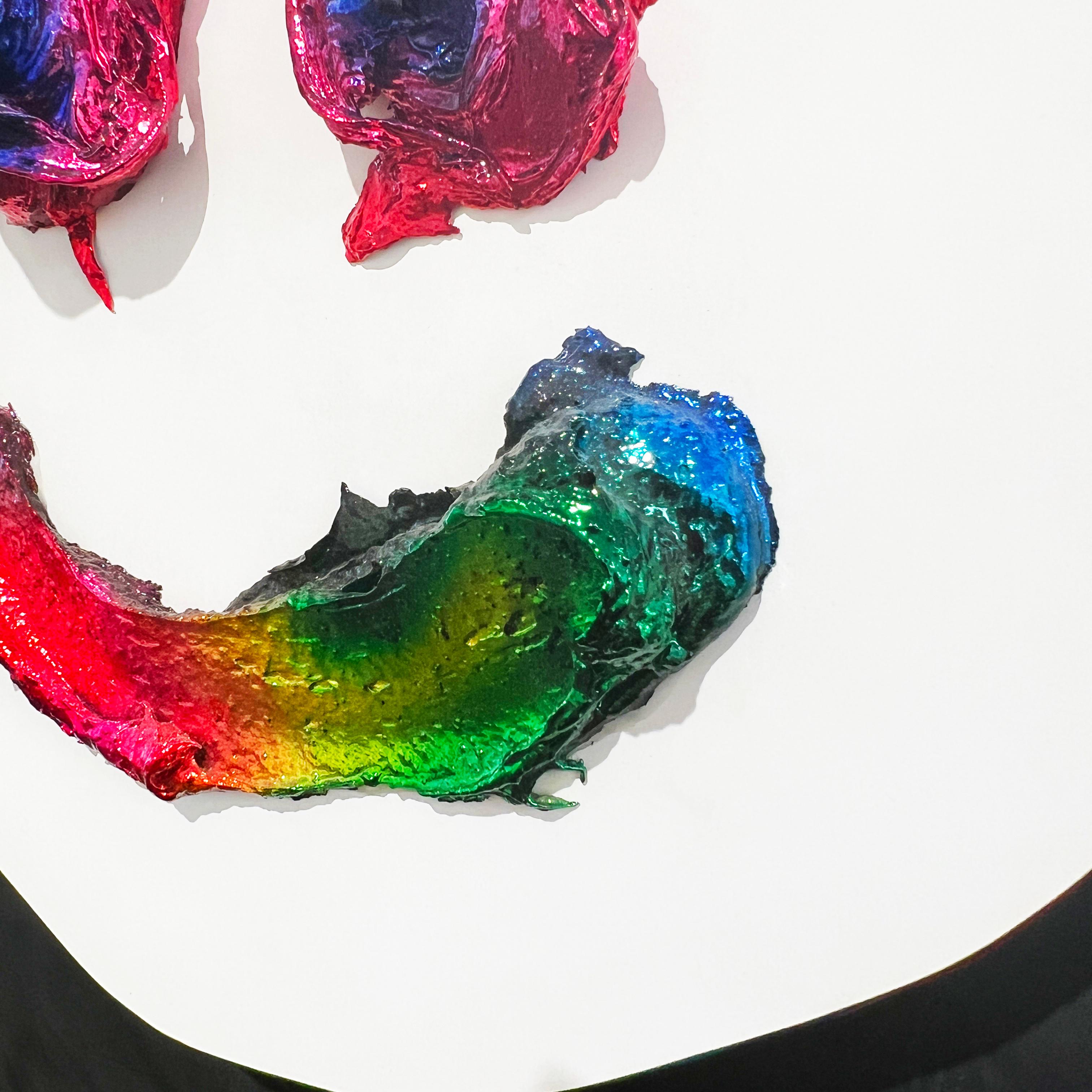 012 - Masque sculptural coloré en chrome de John Monn en vente 2