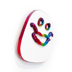 "015" - Colorful Chrome Sculptural Mask by John Monn