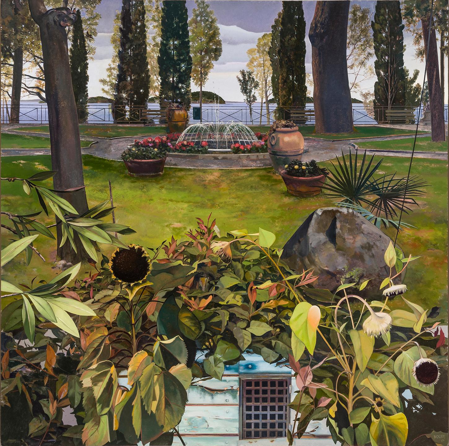 John Moore Landscape Painting - Italian Garden in Acadia 