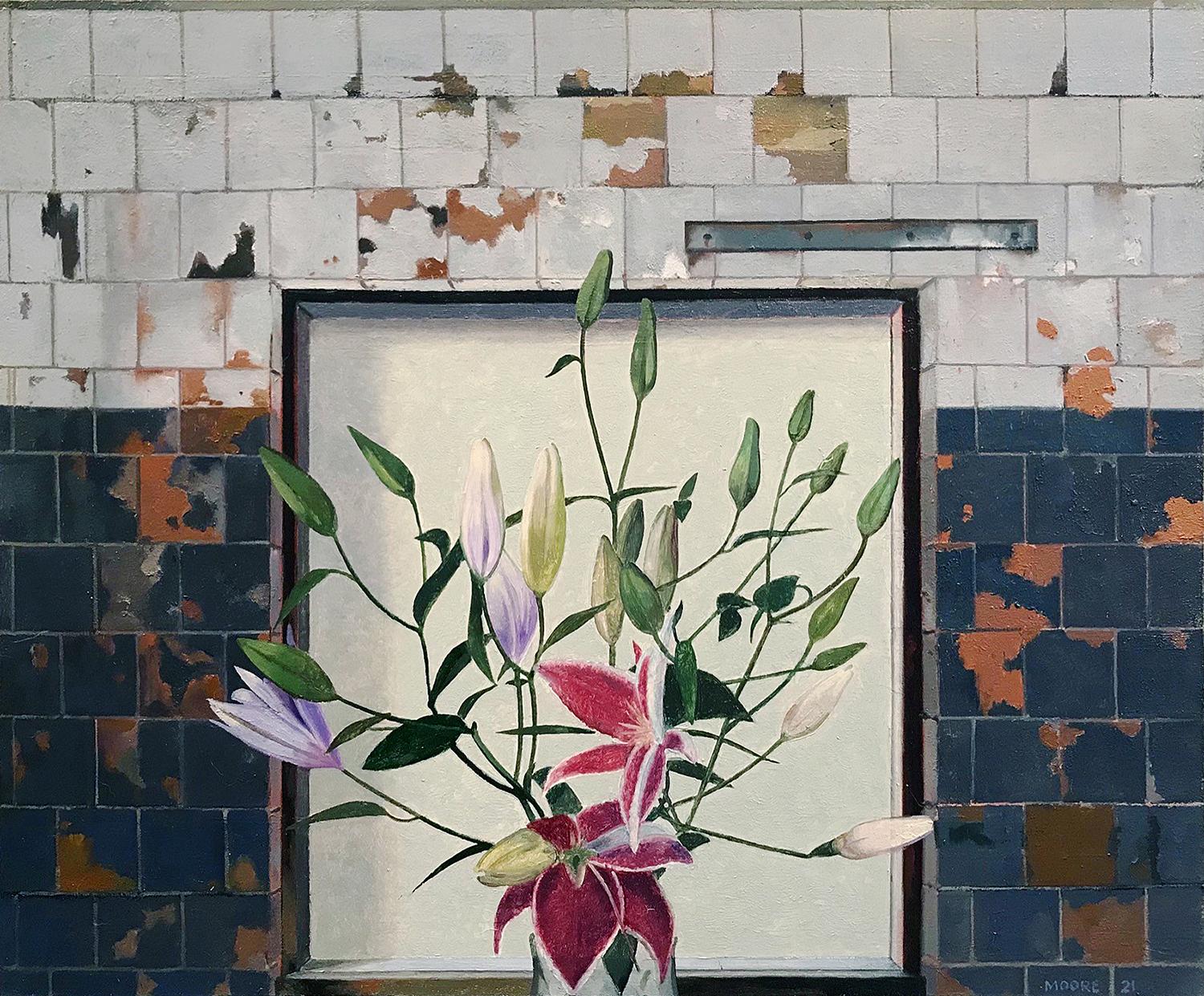 John Moore Still-Life Painting - Lilies 