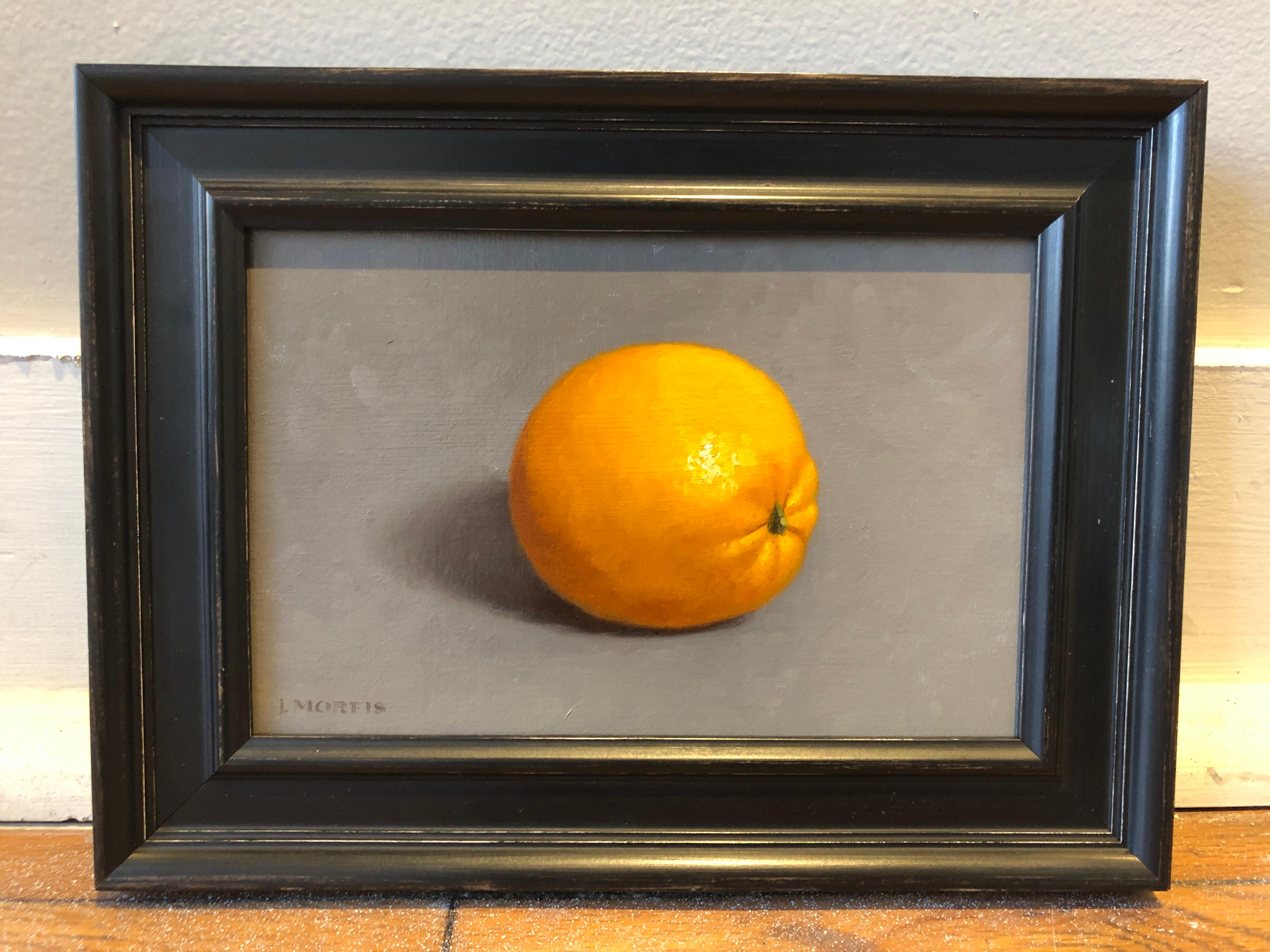 Lonely Orange - Painting by John Morfis