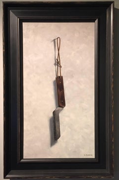 "Meriden Cutlery 1870 contemporary realist painting antique tool Trompe L'oeil"
