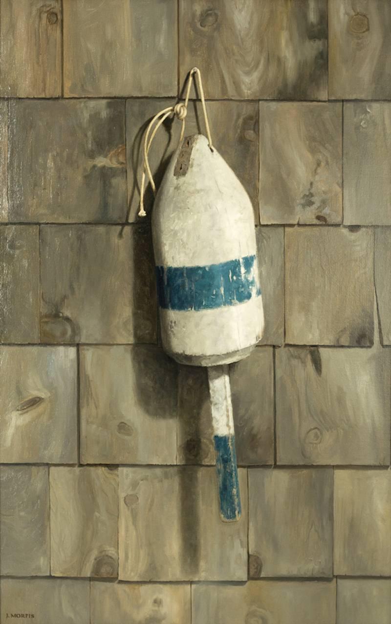 John Morfis Still-Life Painting - Old Wooden Buoy