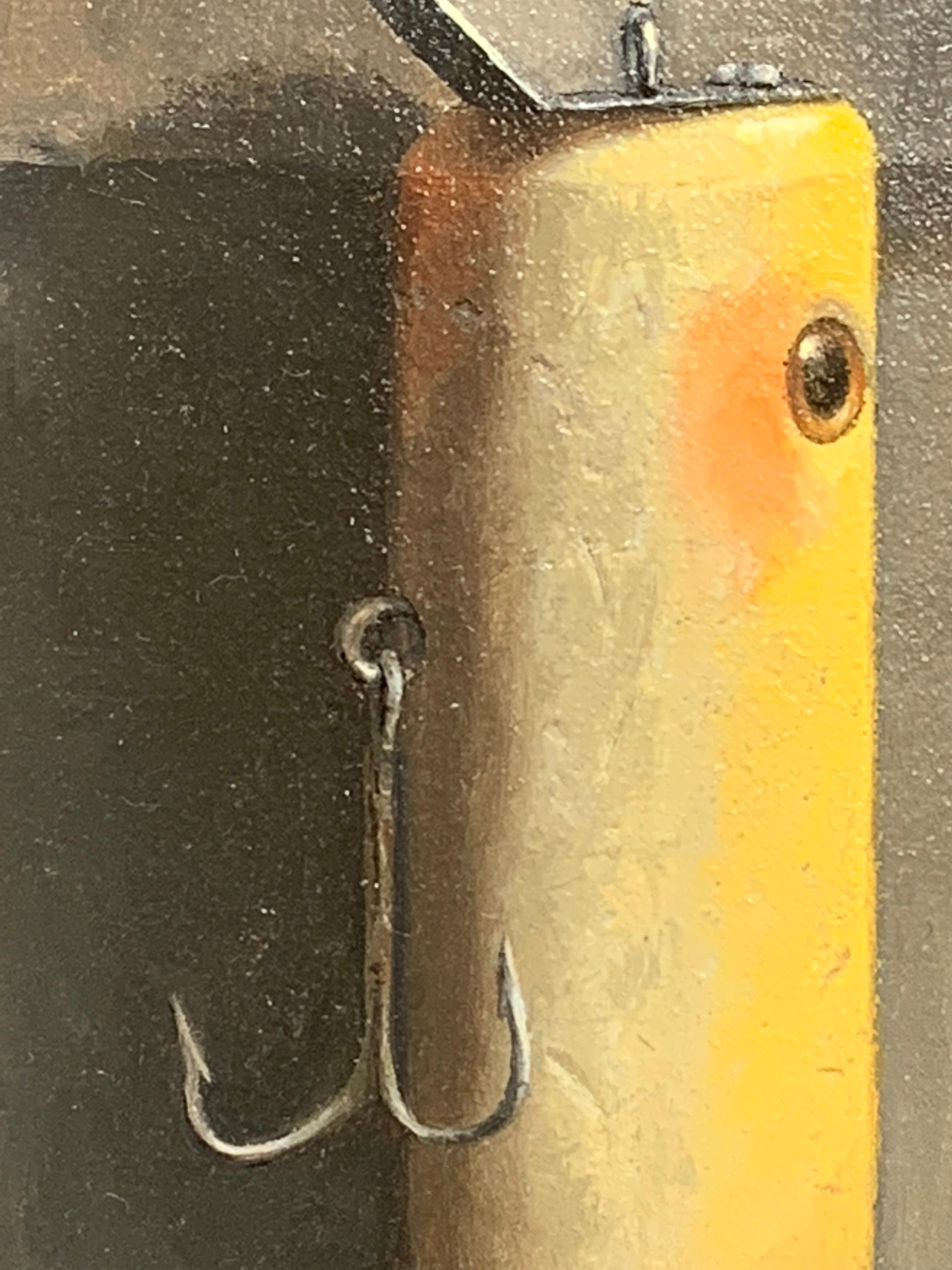 Stecker aus Zedernholz auf Zedernholz (Amerikanischer Realismus), Painting, von John Morfis