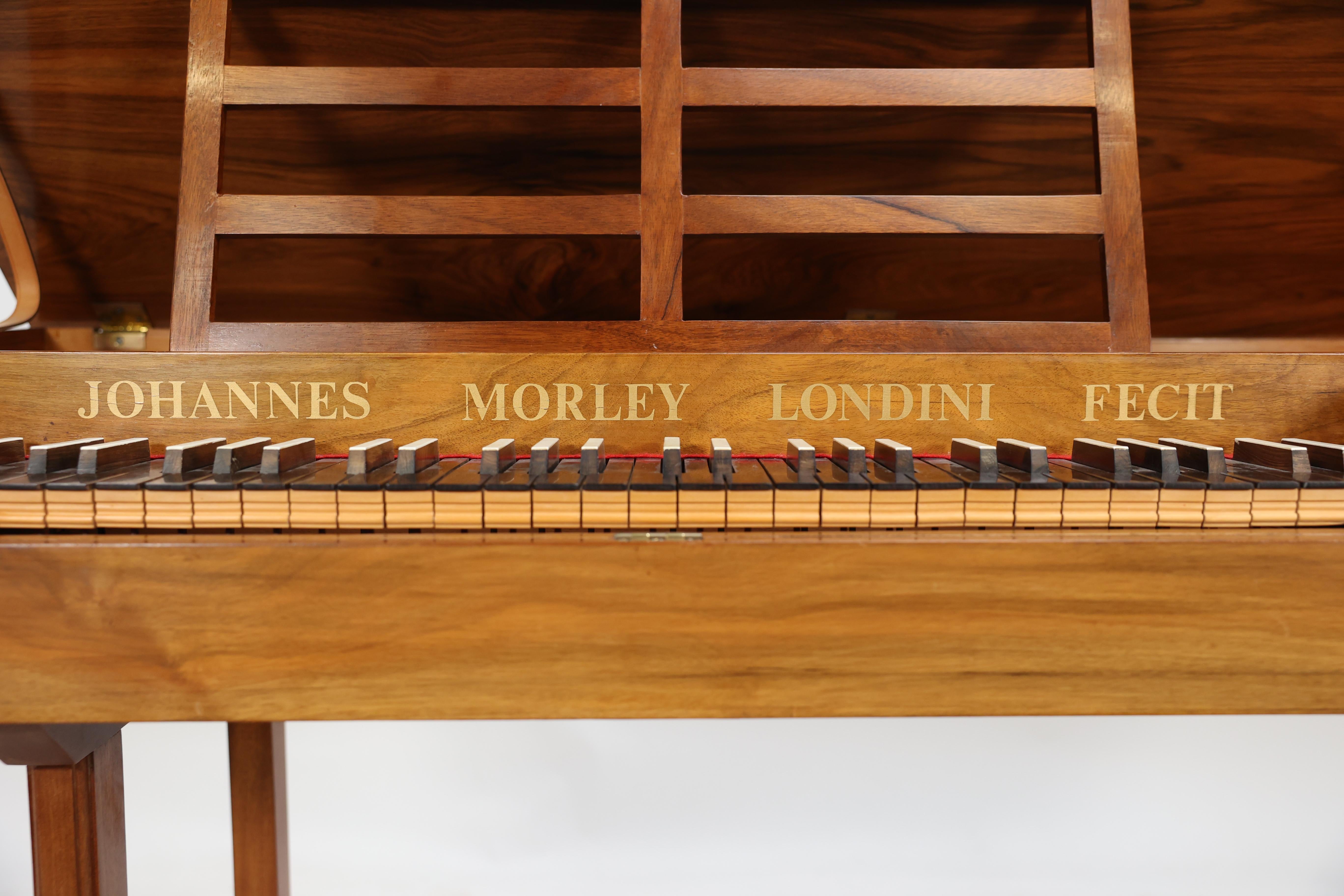Walnut John Morley London. A 1960's clavichord signed John Morley Londini Fecit.