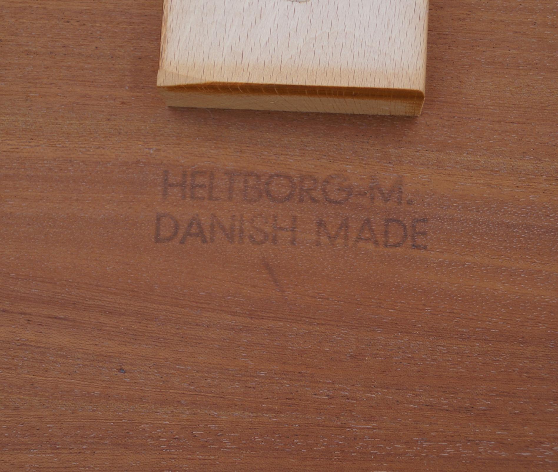 Scandinavian Modern John Mortensen for Heltborg Teak Dining Room Conference Table