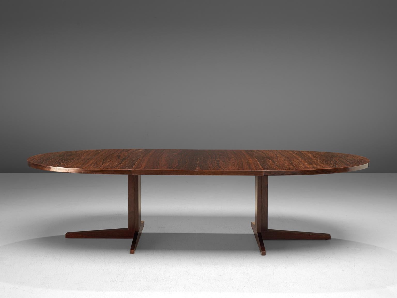 Mid-Century Modern John Mortensen 'HM55' Extendable Dining Table in Rosewood