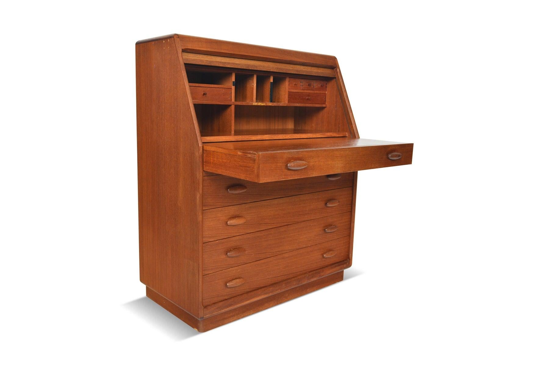 John Mortensen Tambour Secretary Desk in Teak 1