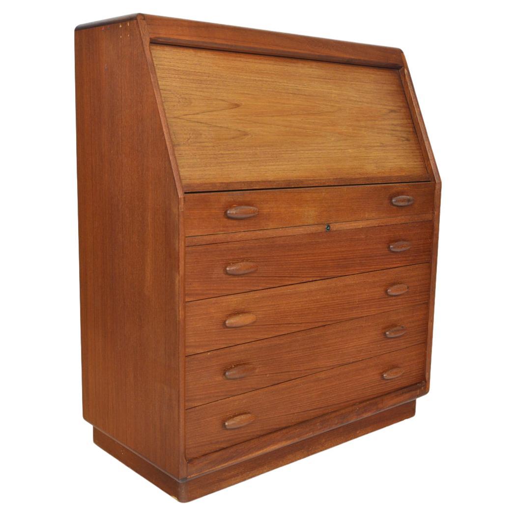 John Mortensen Tambour Secretary Desk in Teak