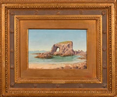 'Enys Dodnan, Cornwall', oil on board by John Mulcaster Carrick