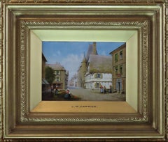 Pair of Oils, John Mulcaster Carrick. "At Combourg" & "In the Market Place"