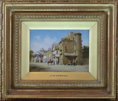 Pair of Oils, John Mulcaster Carrick. "At Combourg" & "In the Market Place"