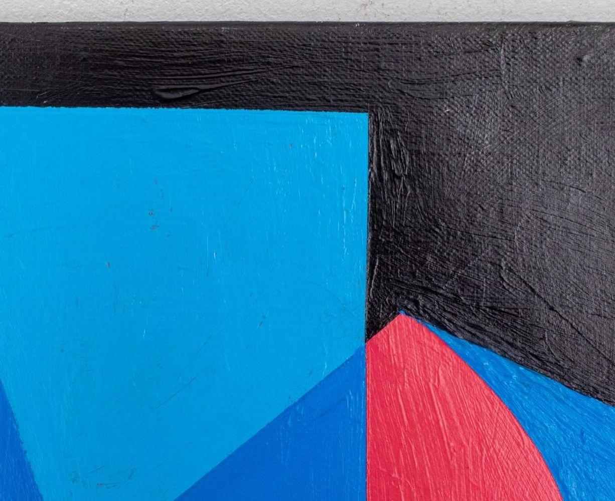 Abstract Geometric Composition - Black Abstract Painting by John Murray Barton
