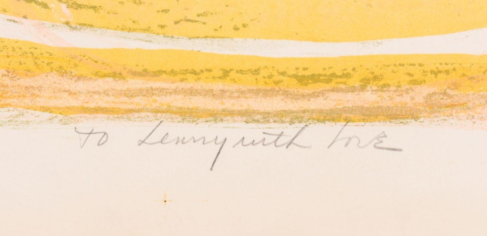 Lithographie „To Lenny with Love“ von John Murray Barton, John Murray (Ende des 20. Jahrhunderts) im Angebot