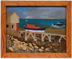 John Nash - Olio contemporaneo incorniciato, “Sennen Lifeboat”