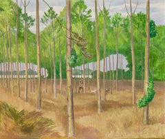 'Poplar Plantation' oil on canvas by John Nash