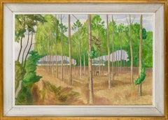 'Poplar Plantation' oil on canvas by John Nash