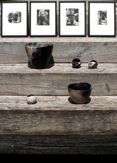 A set of six black and white wood prints by renowned mod Brit artist John Nash