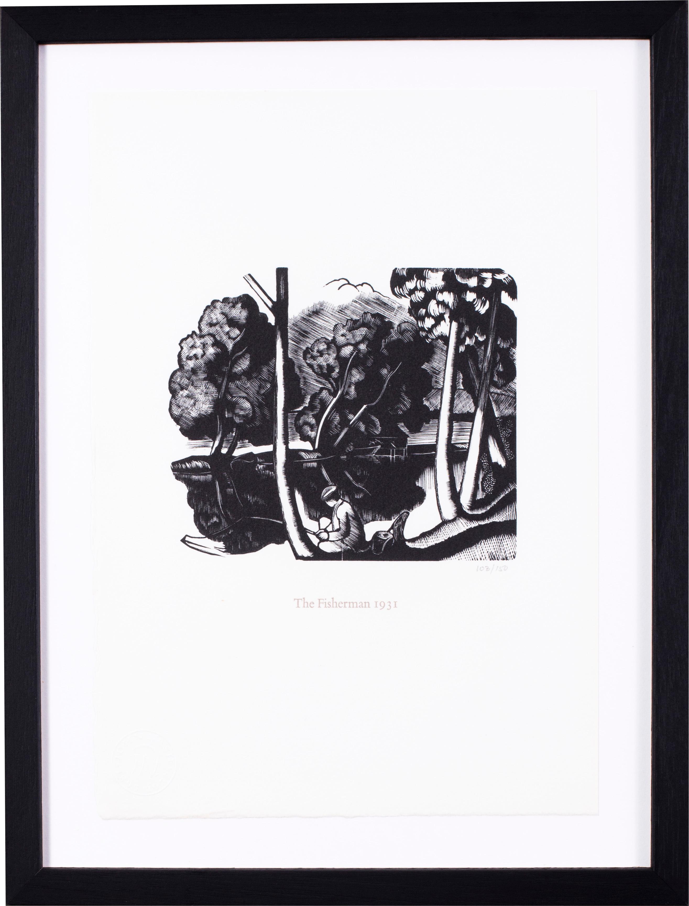 A set of six black and white wood prints by renowned mod Brit artist John Nash 3